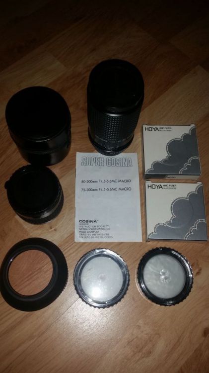 2 st objektiv + filter