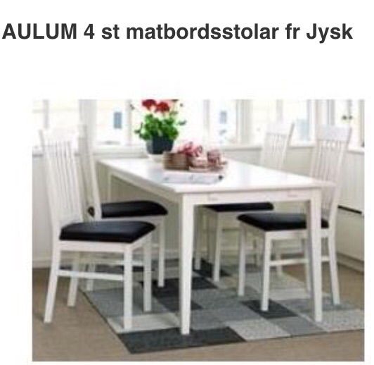 Aulum 4 snygga matsals/ köks stolar från jysk möbler & inredning ...