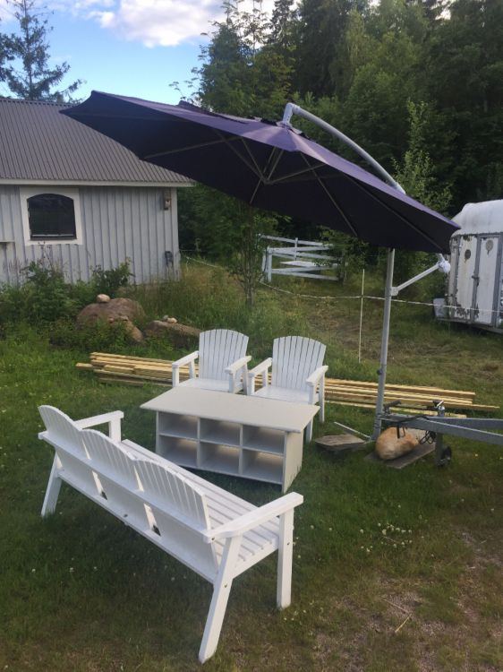 Utemöbler och parasoll