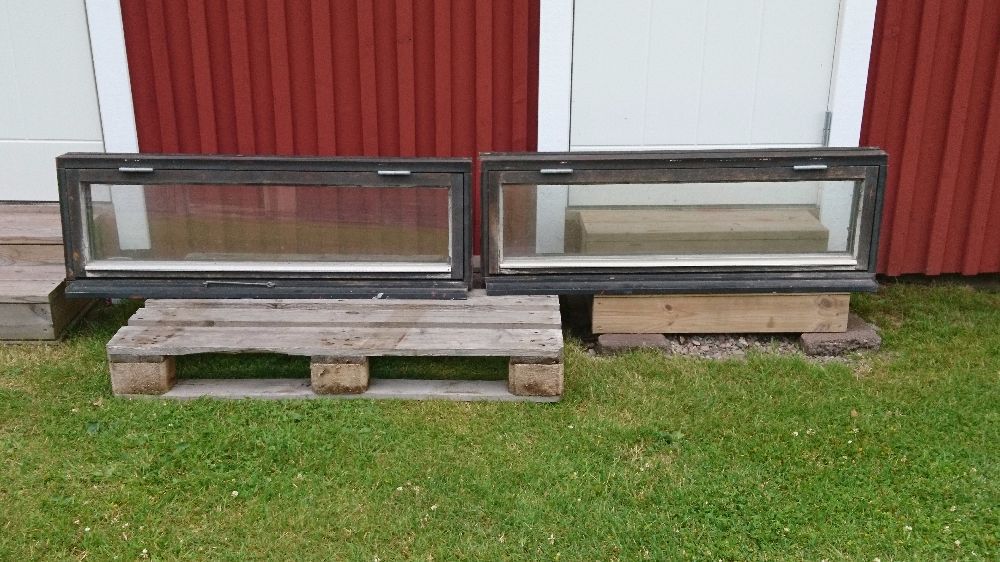 Två stycken treglasfönter