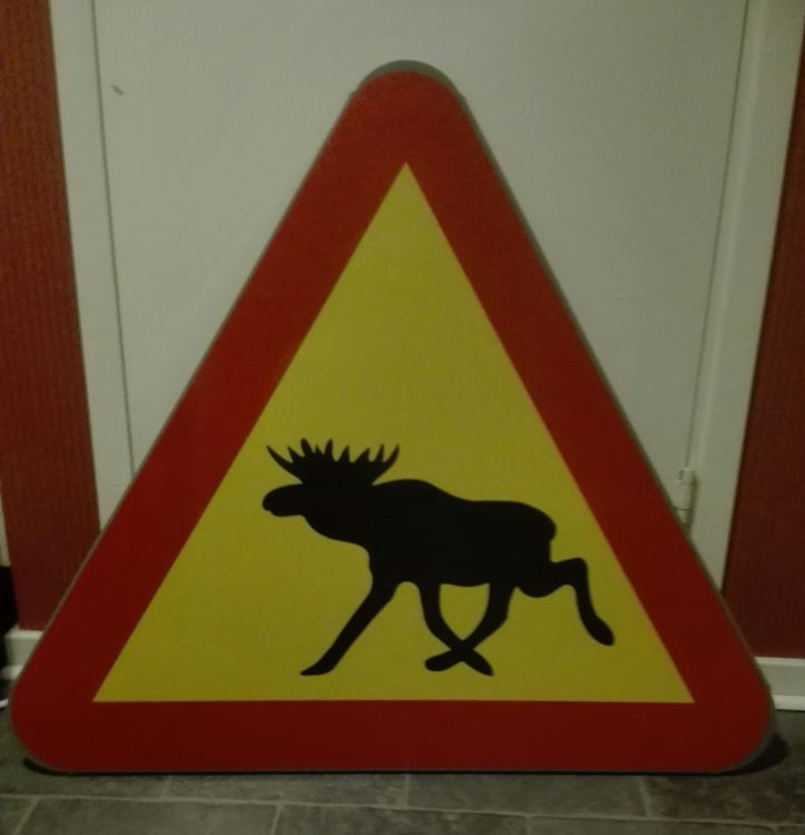 Älg skylt / Elch Zeichen.