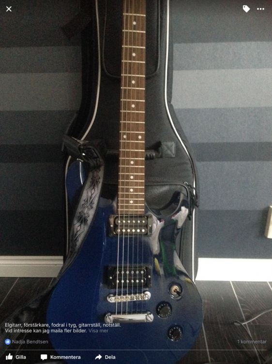 Elgitarr med tillbehör
