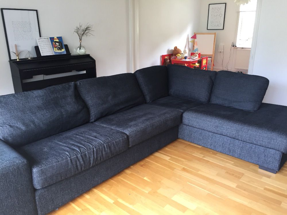 Mio 3- sits soffa med divan höger