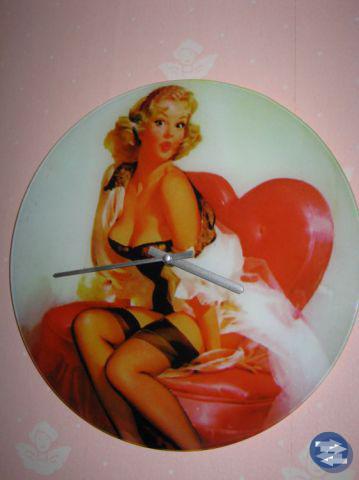 Marylin Monroe Klocka i Fint skick 35 cm