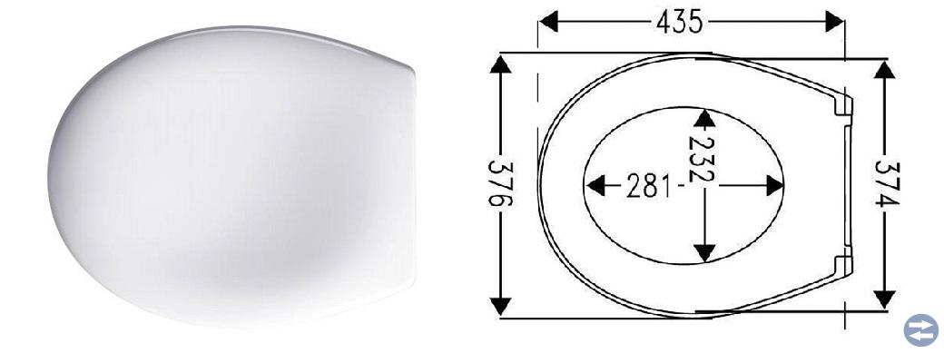Toalettsitsl Universal, Softclose funktion
