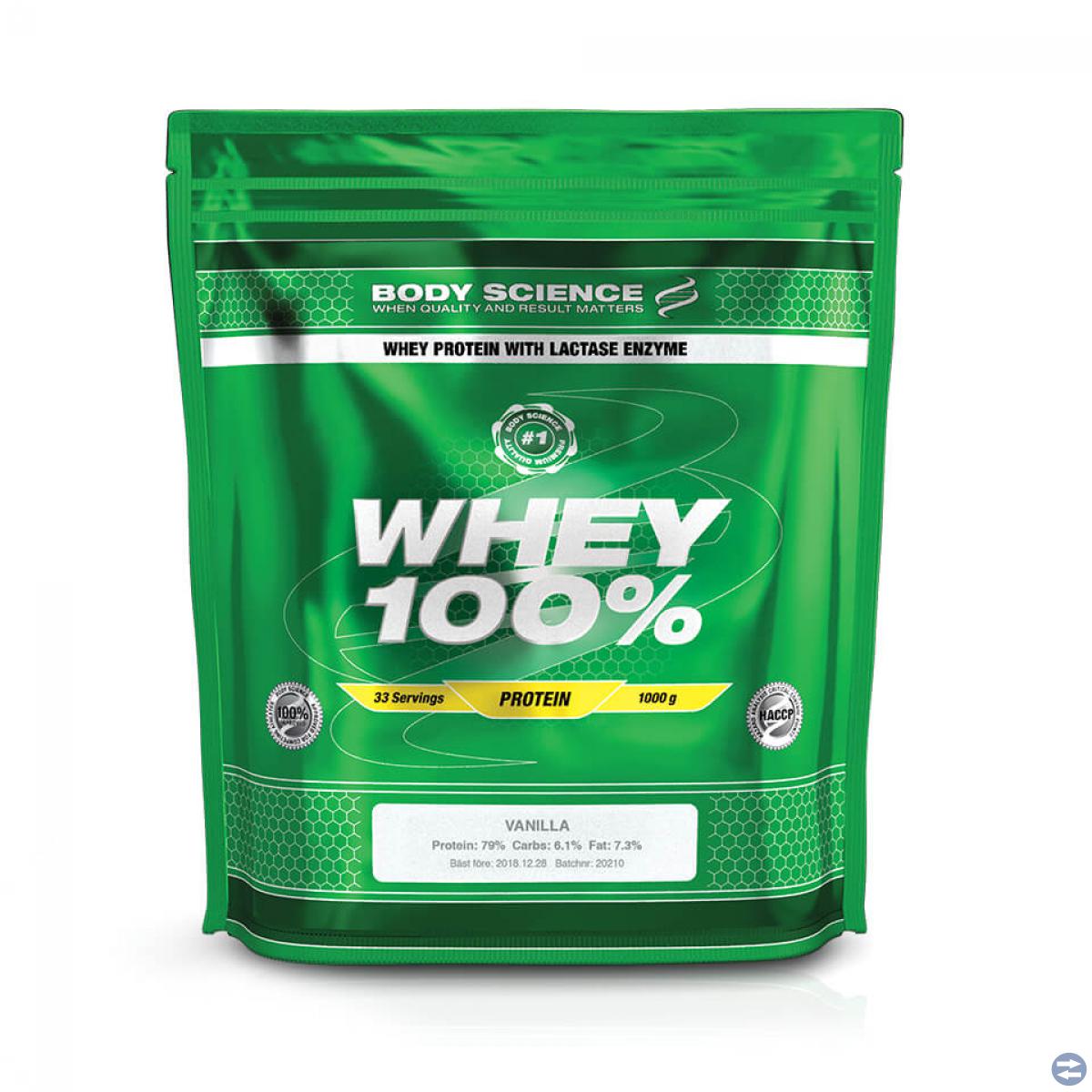 Body Science Whey 100% Proteinpulver olika smaker