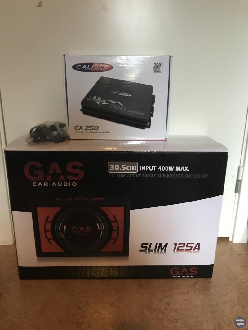 GAS 12sa slim och caliber 250 700W slutsteg