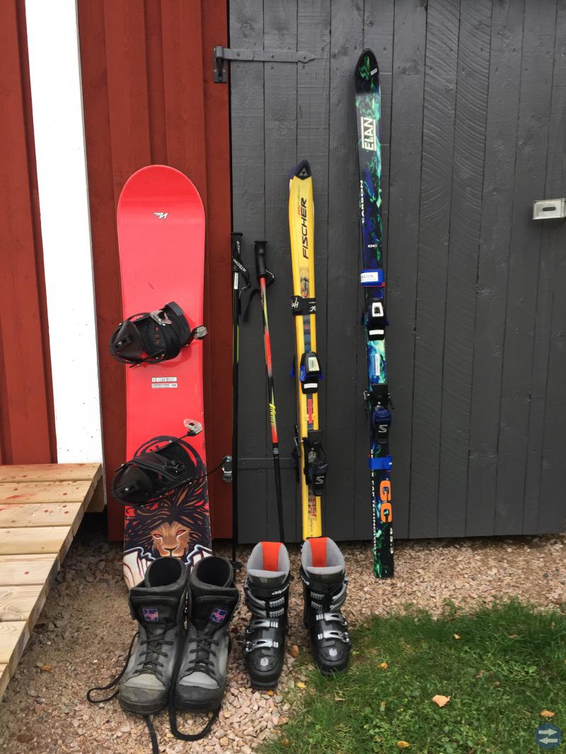 Skidutrustning mm. Pris står i beskrivning
