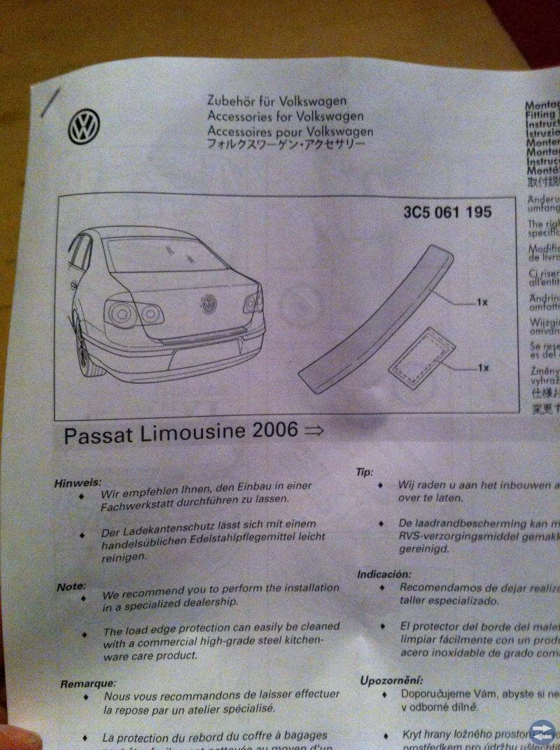 Ilastningsskydd Passat