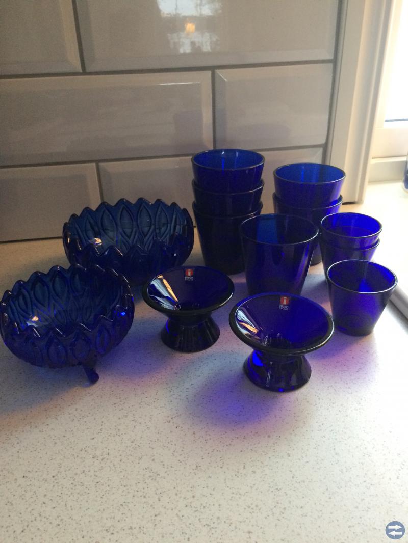 Iittala glas, blått