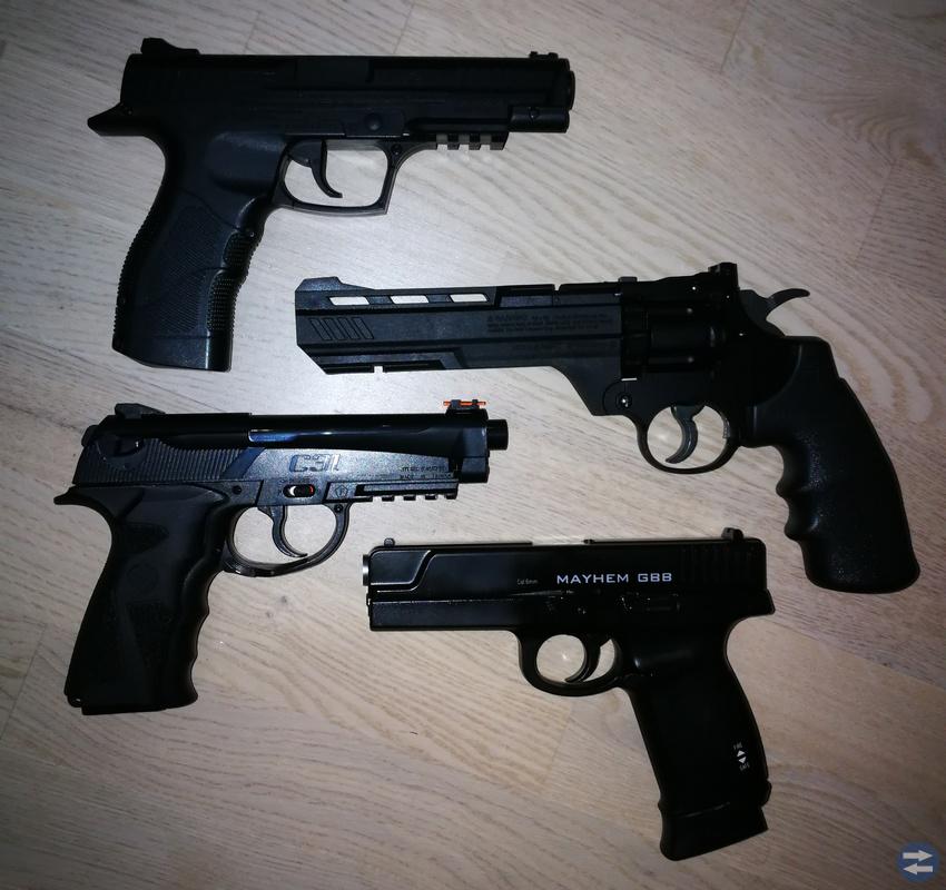 Begagnade CO2 Pistoler i nyskick säljes