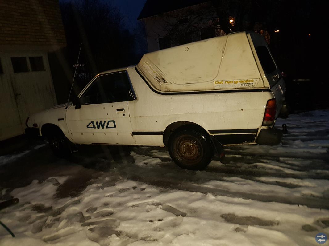 Subaru 1800 pickup besiktad