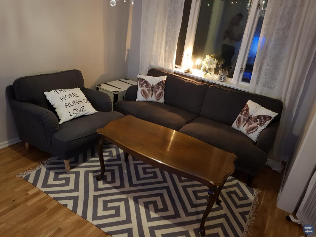 STOCKSUND 3-sits soffa + fåtölj