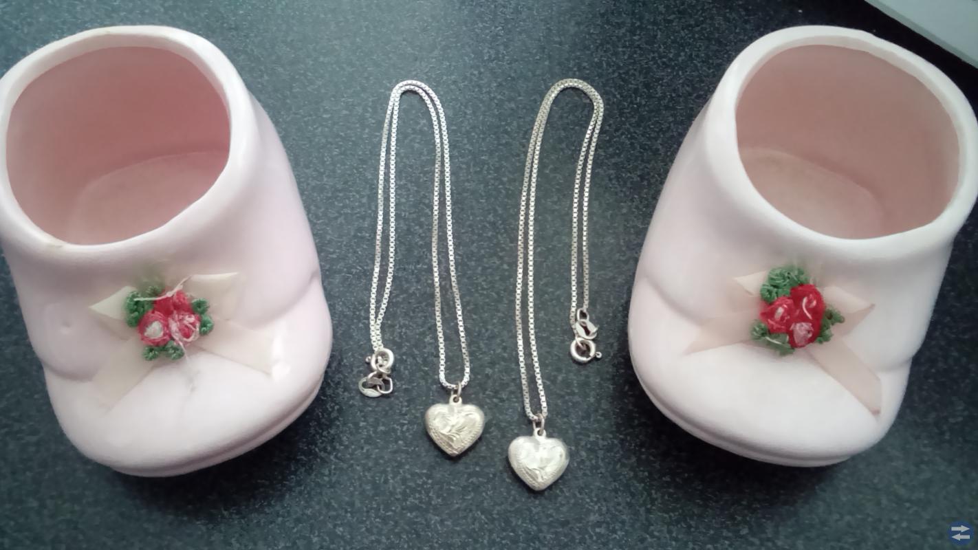 Silver halsband m hjärta