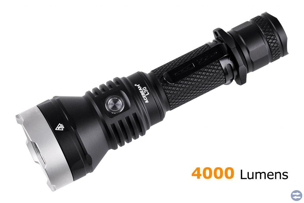 ACEBEAM L30 EFTERSÖKSLAMPA 4000 LUMEN INKL BATTERI