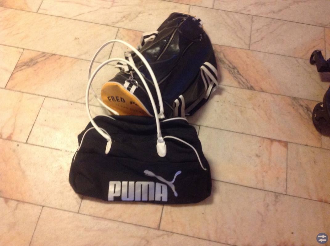 Fred Perry väska och Puma