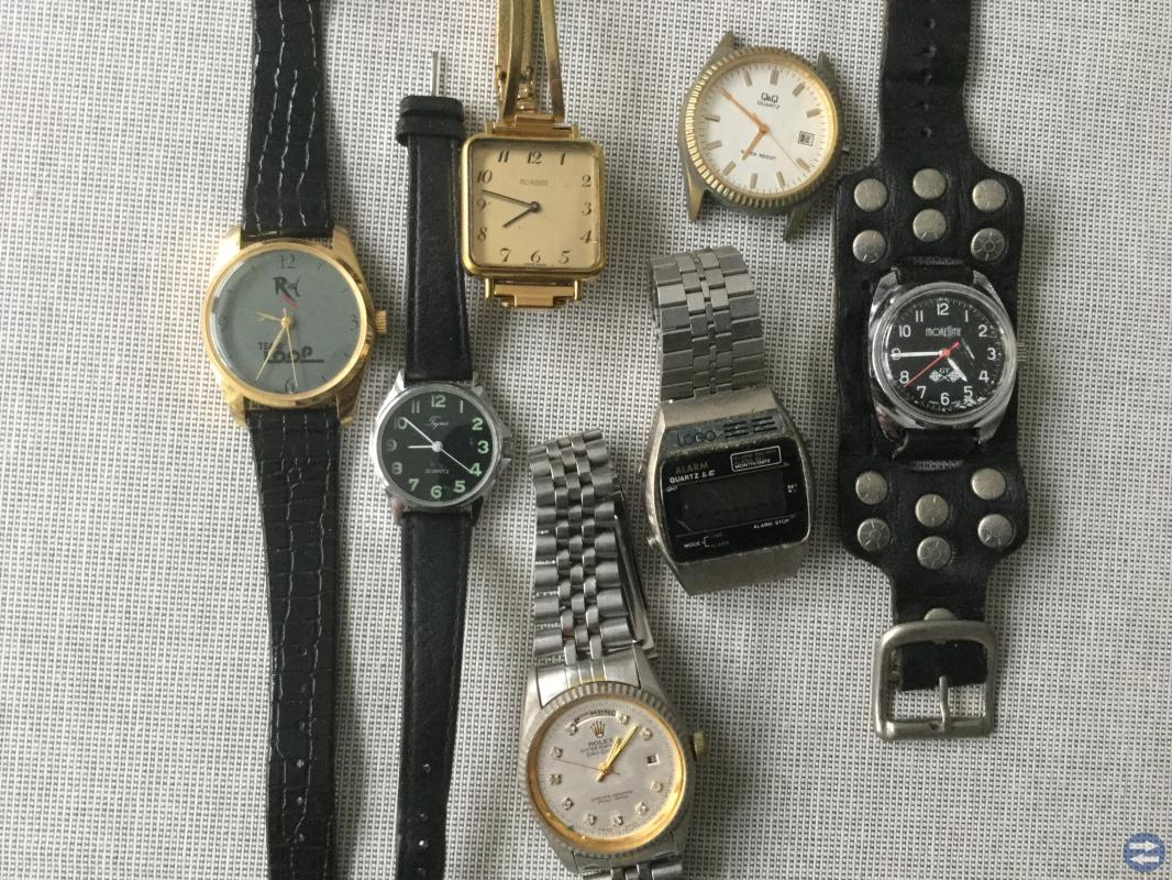 7 gamla armbandsur