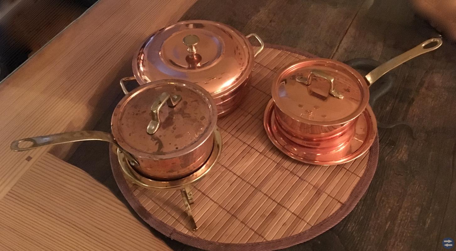 Små kopparkastruller mm