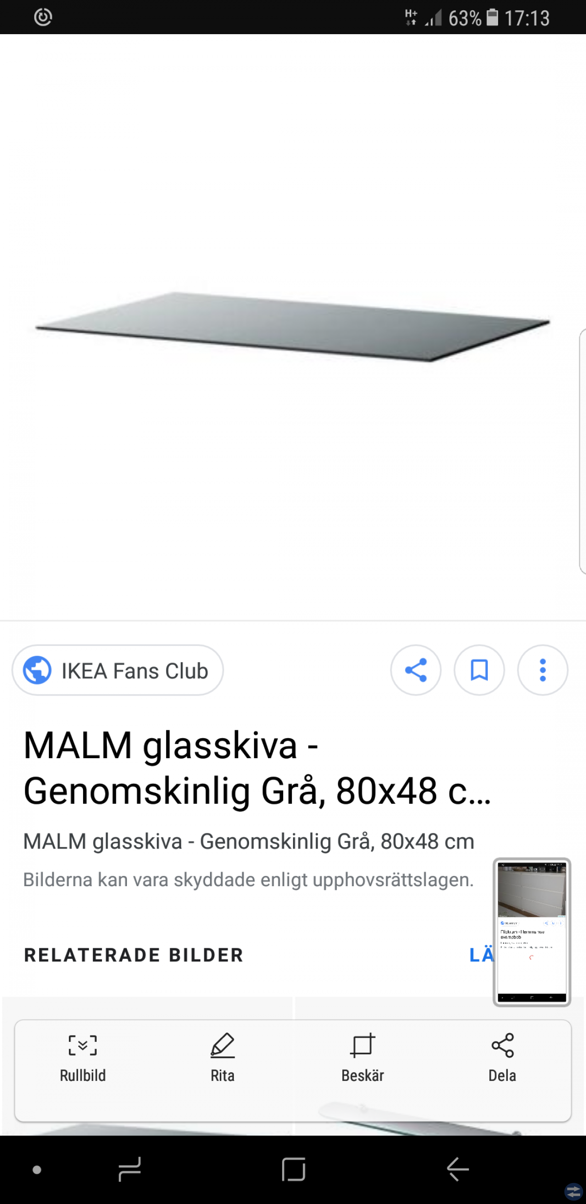 Köpes! Glasskiva / skivor till Malmbyrå