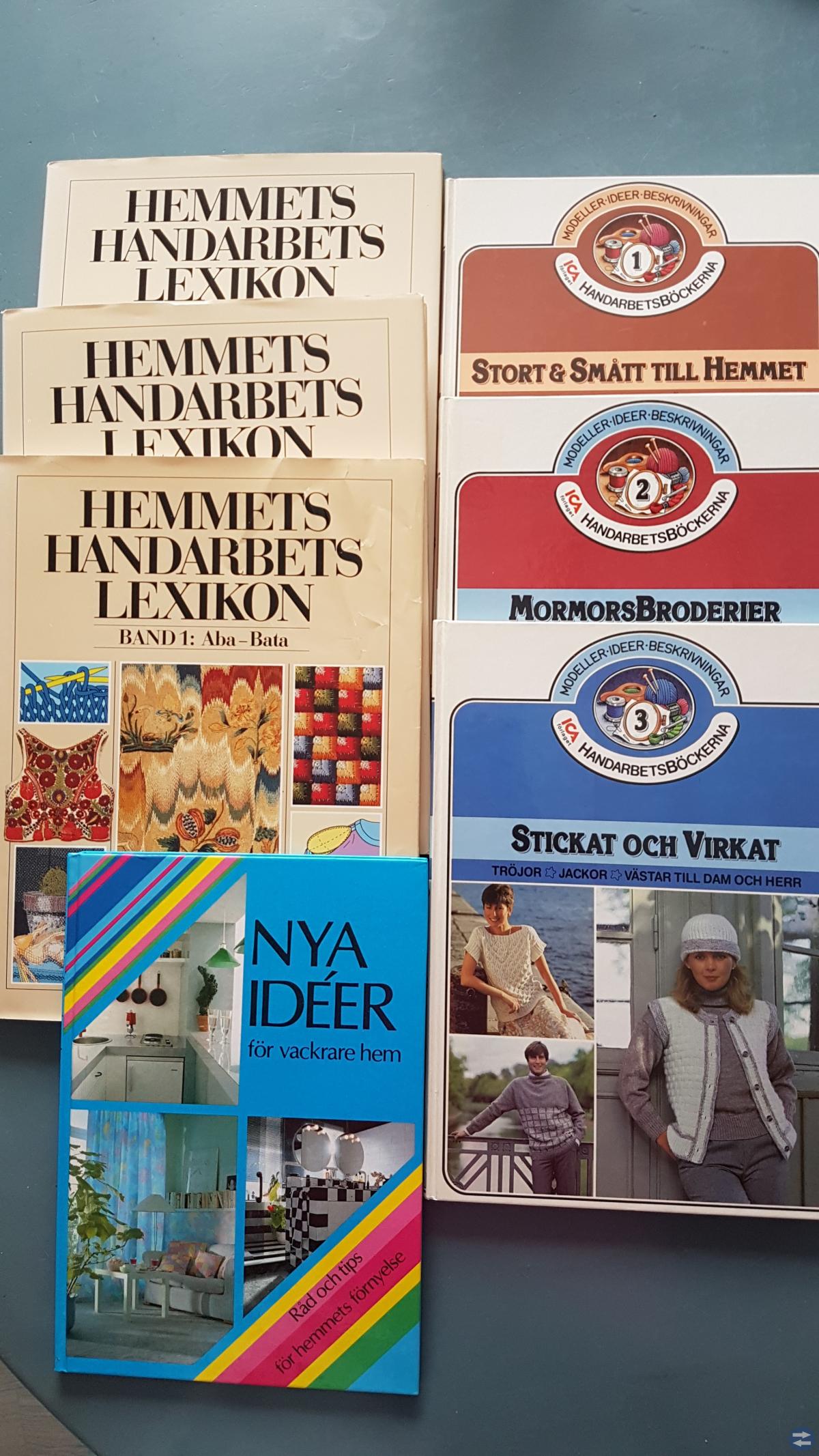 Sju handarbetsböcker