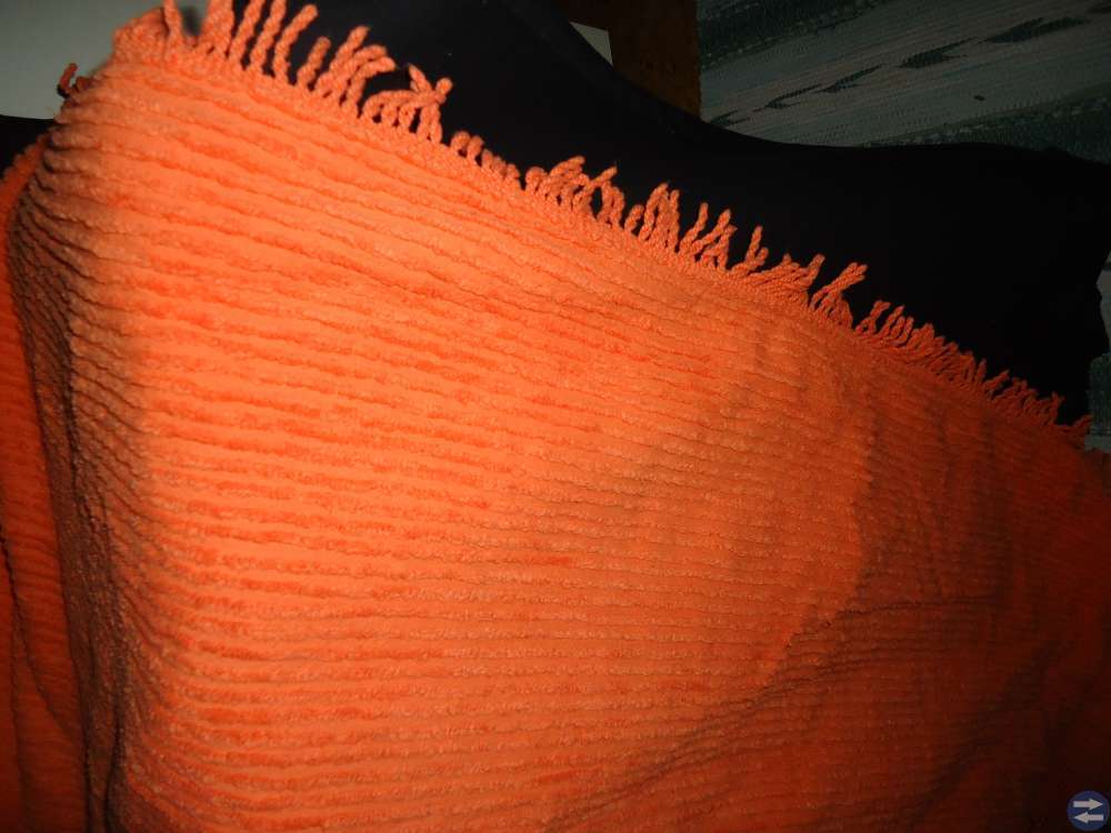 överkast Retro Frotte Orange