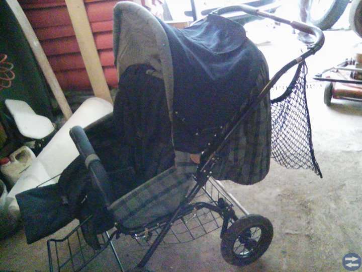 Tvillingvagn Barnvagn Dubbelvagn