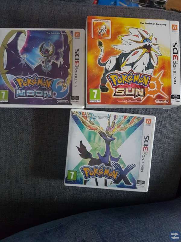 Nintendo 3ds med 3 spel