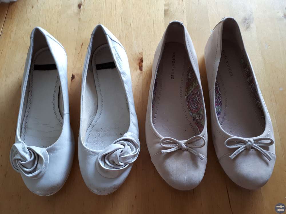 Vit Vagabond och Nilson shoes i ljus mockafärg