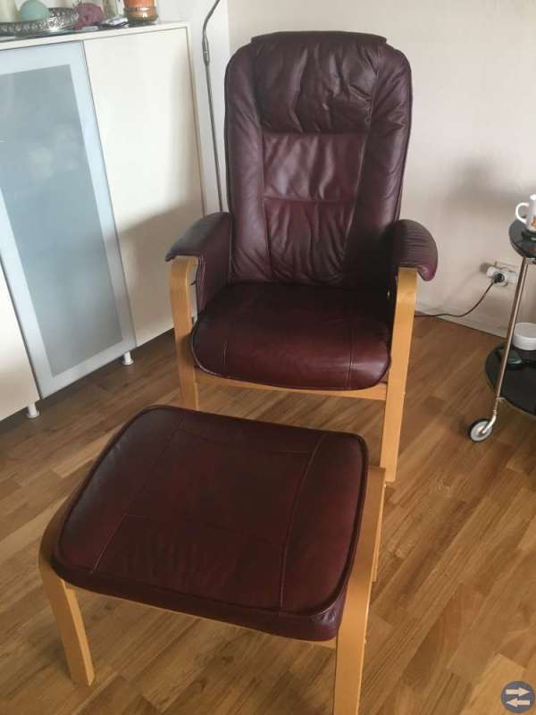 Gunnar Fast fatölj med fotpall