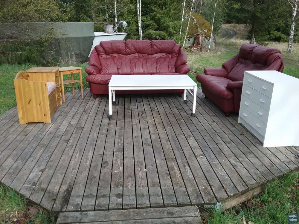 Lädersoffa i nyskick