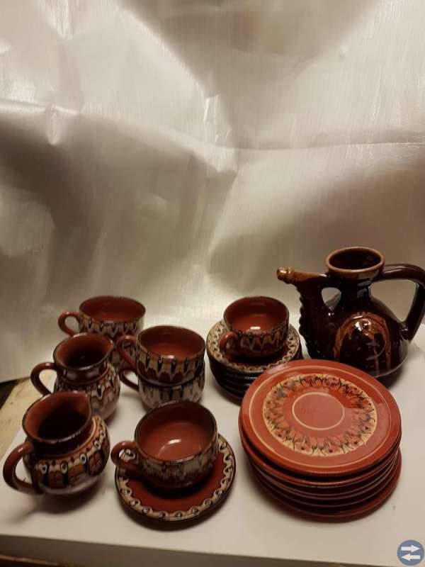 Handmålad kaffe servis