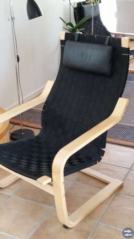 Snygga fåtöljer i svart sadeljord