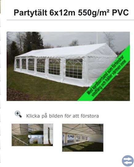 PARTYTÄLT (Perfekt för sommarens fester/kalas)