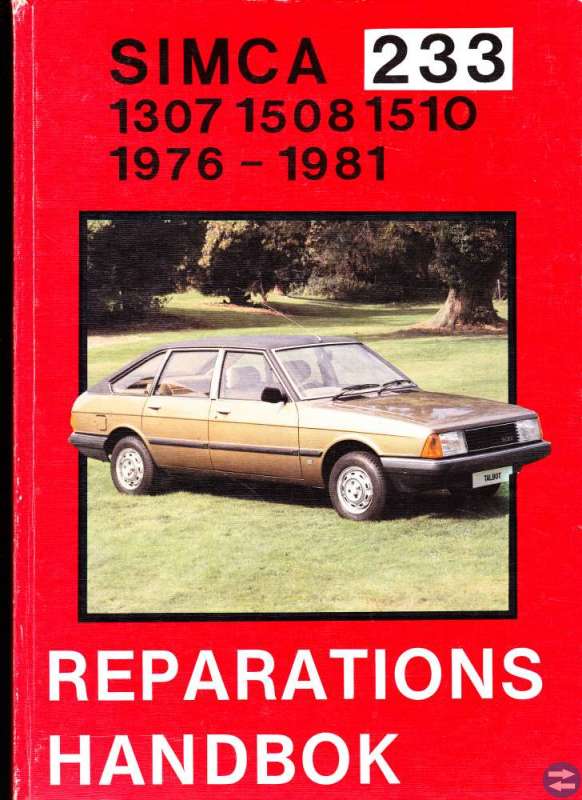 Rep.handbok-SIMCA/TALBOT- OBS:PÅ SVENSKA