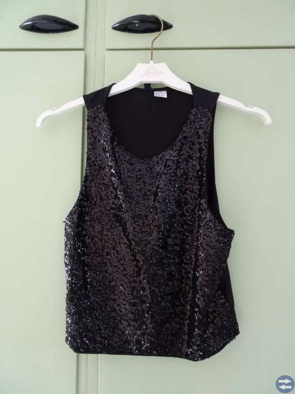 Crop top med paljetter