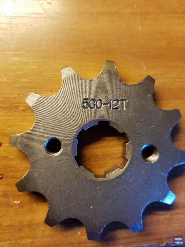 Framdrev 12T 20mm axel 530 delning