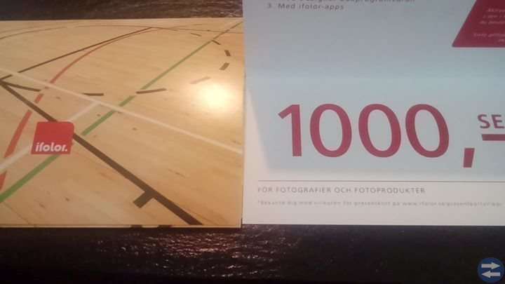 Presentkort på IFOLOR, där du köper fotoprodukter