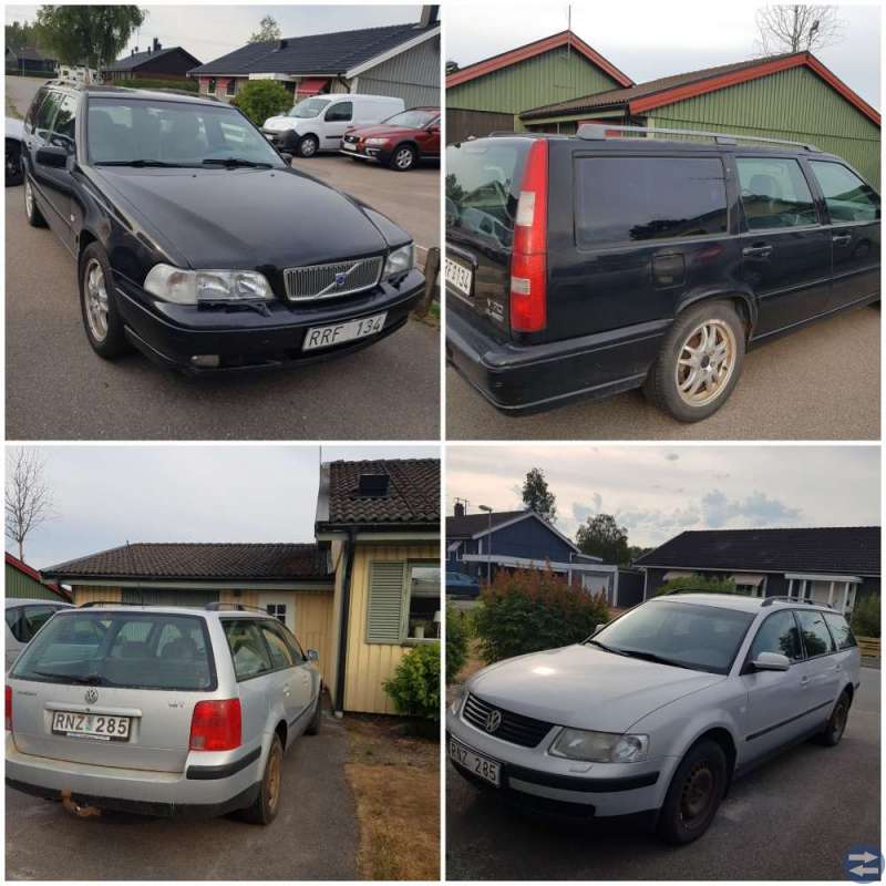 Volvo v70 -00 och Passat combi -00
