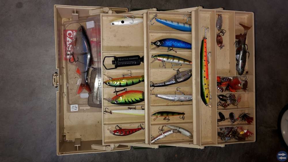 Fiskelåda med fiskedrag