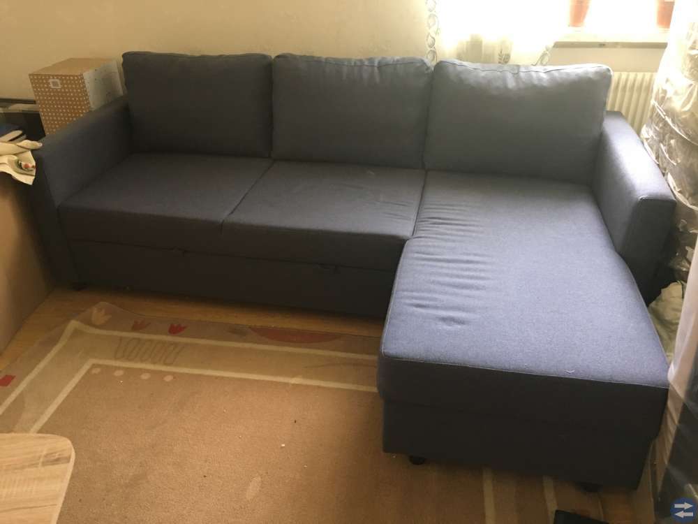 Bäddsoffa ny oupppackad blå