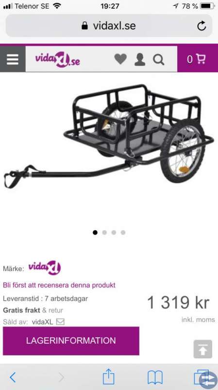 Cykelkärra 50kg