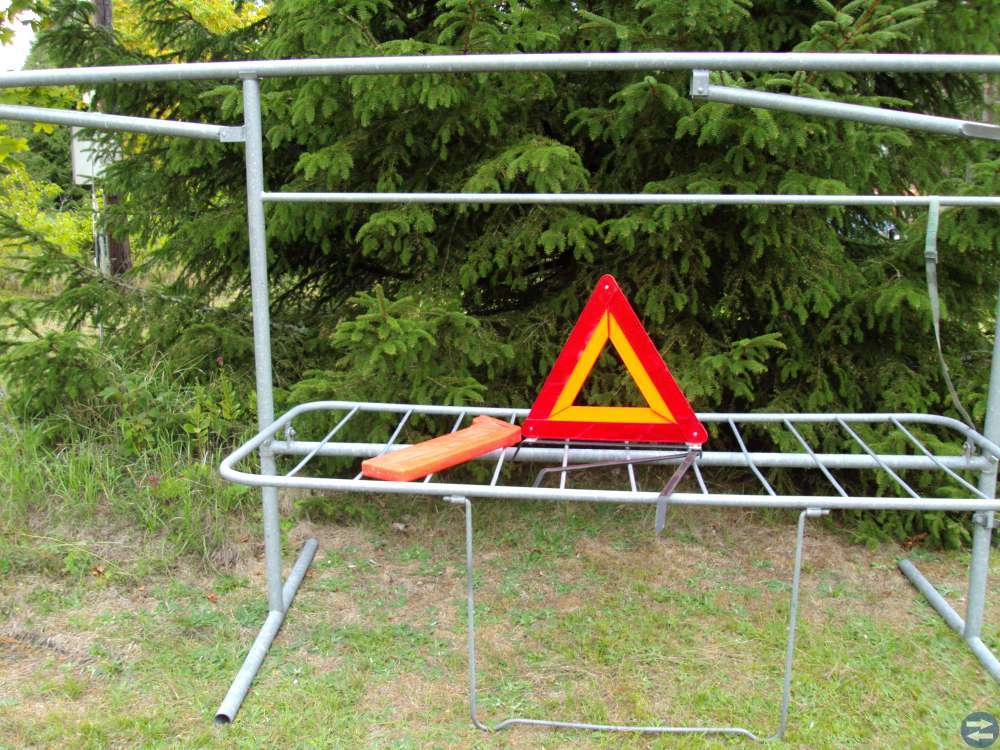 Gammal varnings triangel fint skick