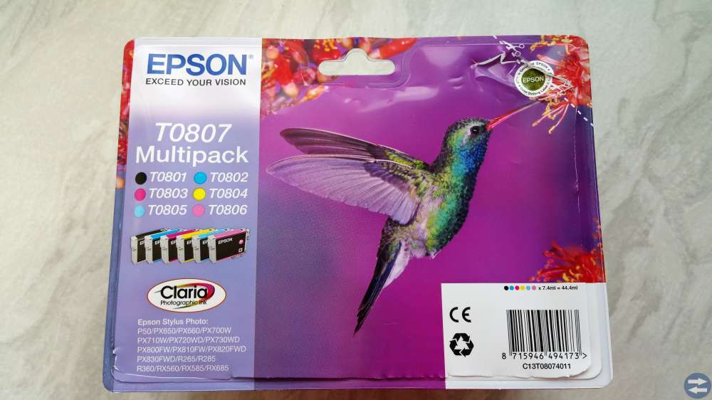 Bläckpatroner Epson T0807