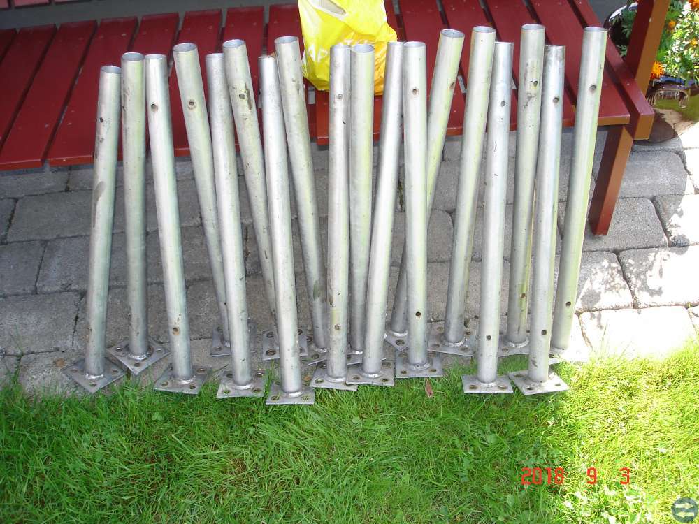Staketstolpar, rostfria.