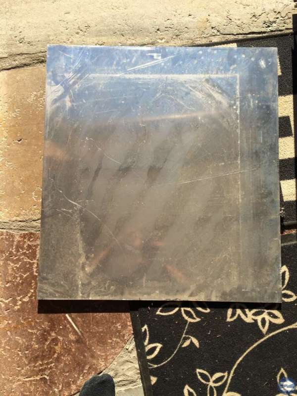 Aluminiumplåt 655x605 mm tjocklek 6 mm