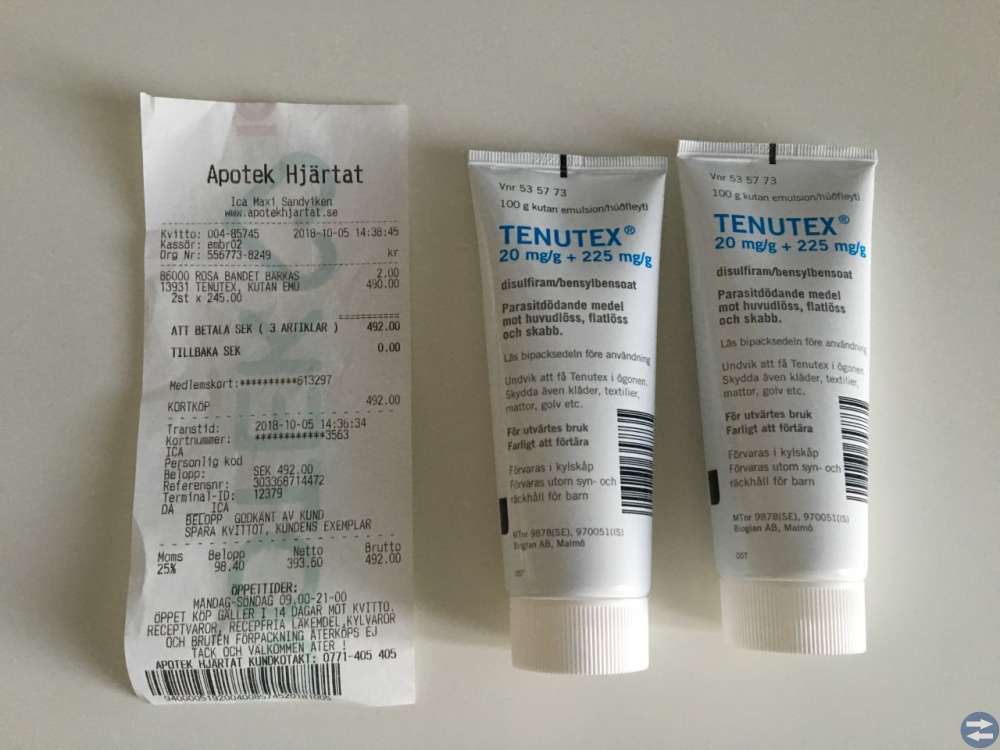 Tenutex Parasitdödande medel - obruten förpackning