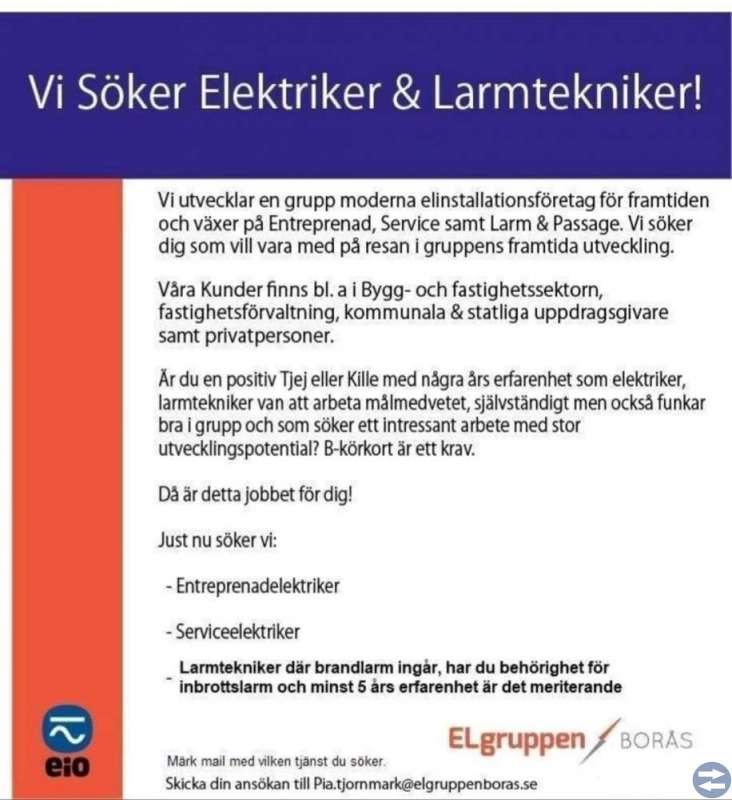 Vi söker personal