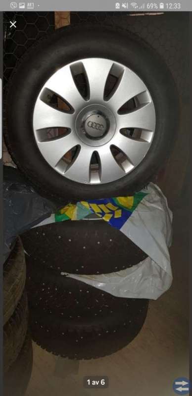 Audi 5x112 16 töms 4 st med fälgar nya däck med i