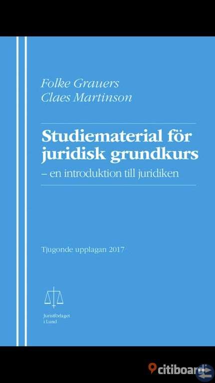 Studiematerial för juridisk grundkurs - Senaste upplagan!
