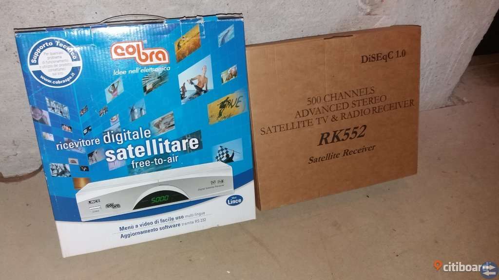 Digital och analog satellitmottagare